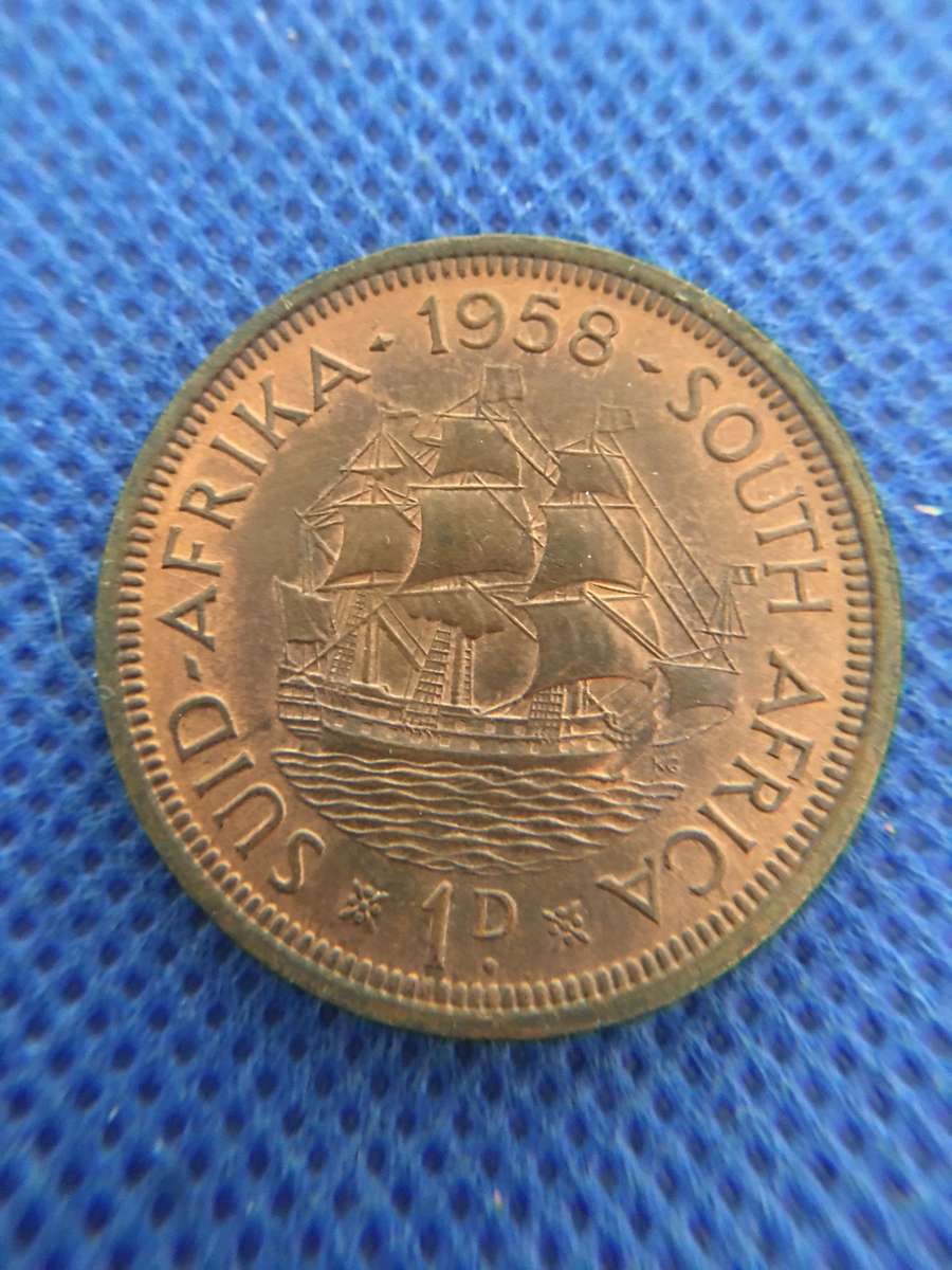 SOUTH AFRICA - 1958 1 PENNY COIN