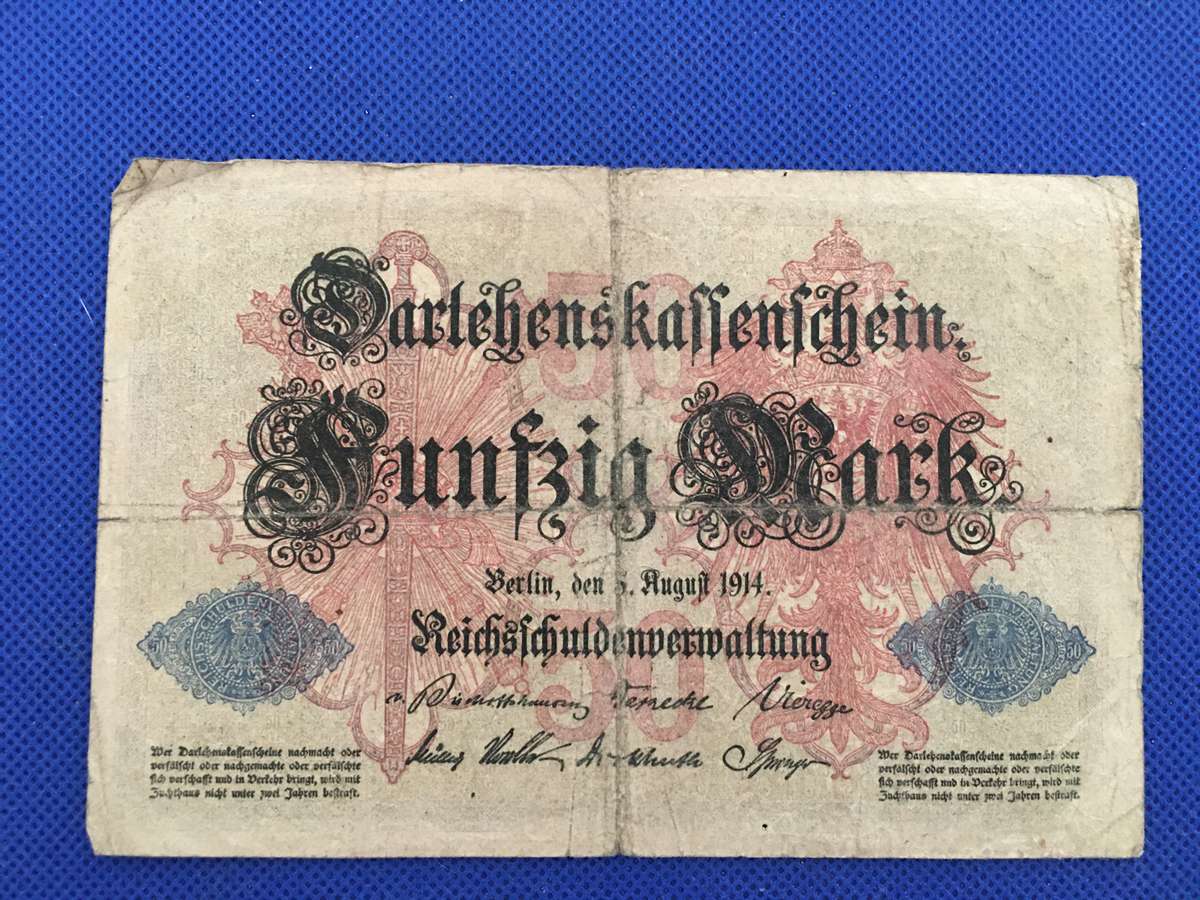 LOVELY DEUTCHES REICH BANK NOTE - 1914 - NR. 4743706
