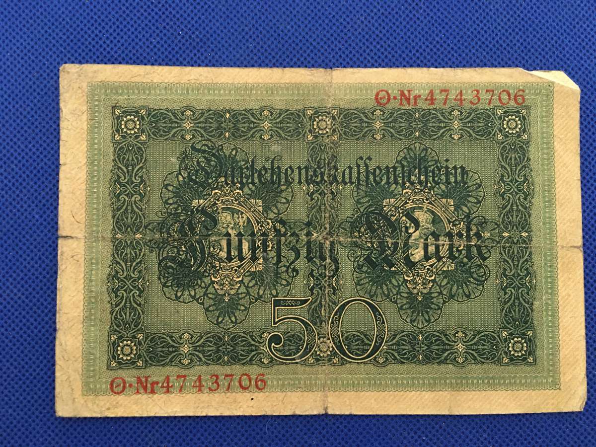 LOVELY DEUTCHES REICH BANK NOTE - 1914 - NR. 4743706