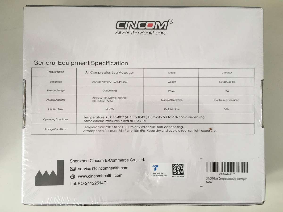 LOVELY MEDICAL  AIR COMPRESSION LEG MASSAGER AS UNOPENED