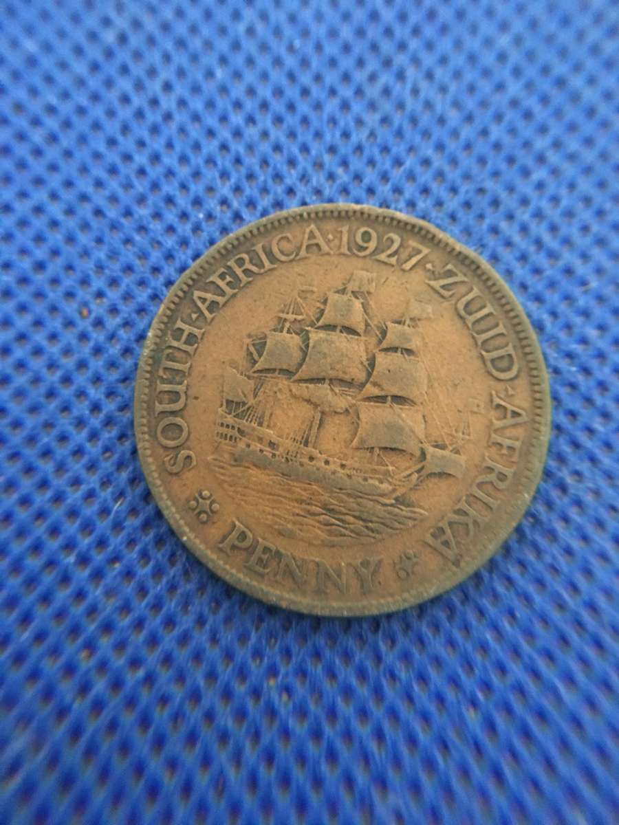SOUTH AFRICA 1927 PENNY COIN