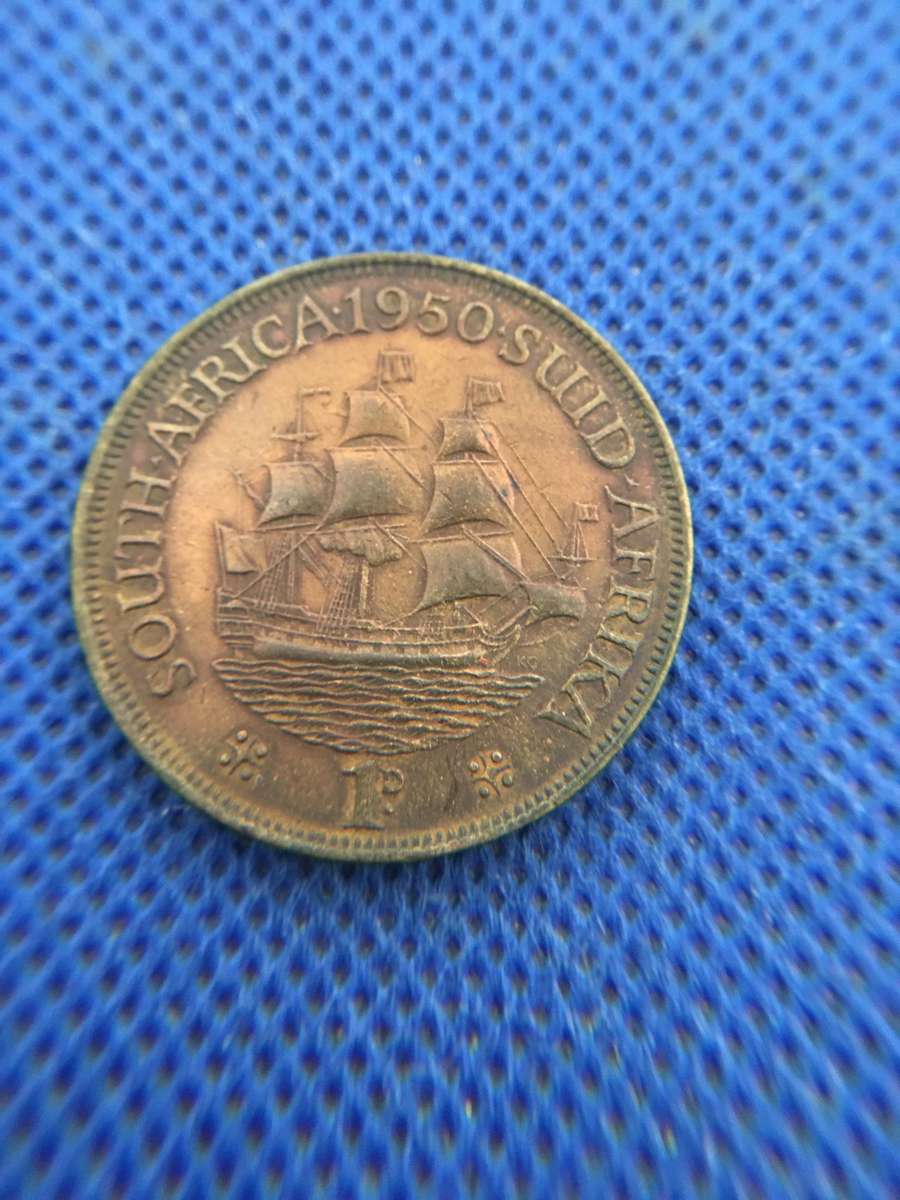SOUTH AFRICA 1950 1 PENNY COIN