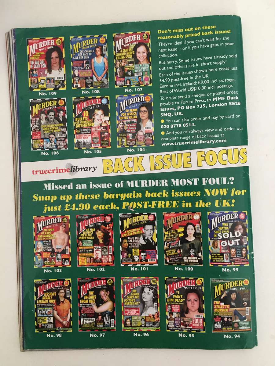 MURDER MOST FOUL MAGAZINE NO. 110