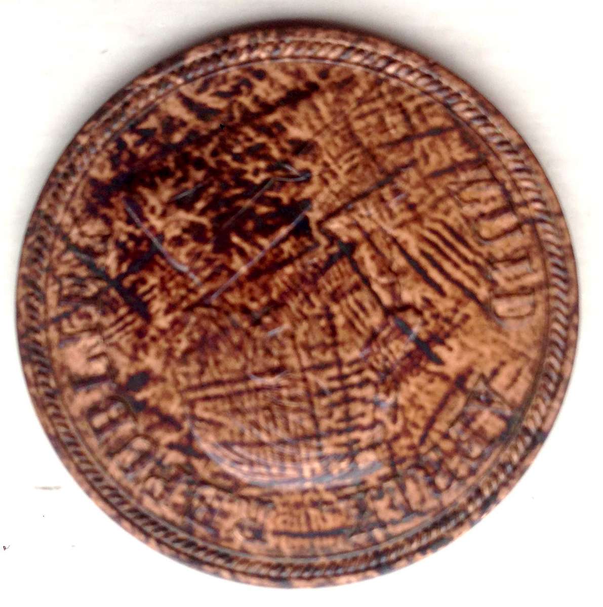 1892 South Africa 1 Penny coin unusual spotted, no scratches