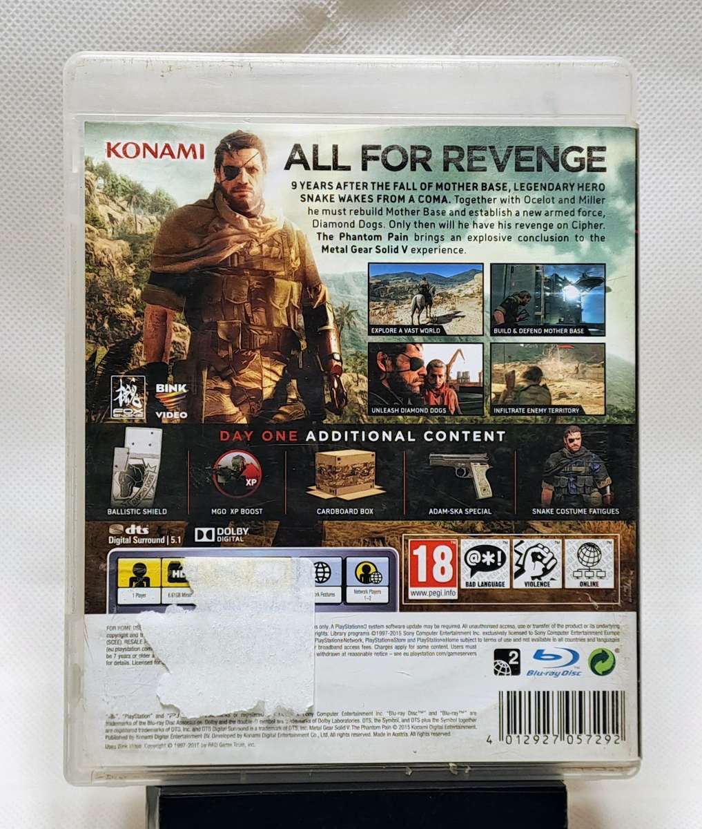 Metal Gear Solid V: The Phantom Pain - Sony PlayStation 3 / PS3 (PAL) Game