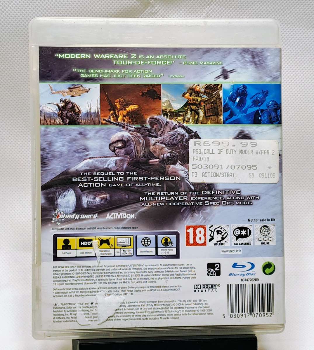 Call of Duty Modern Warfare 2 - Infinity Ward & Activision - Sony PlayStation 3 / PS3 game (PAL)