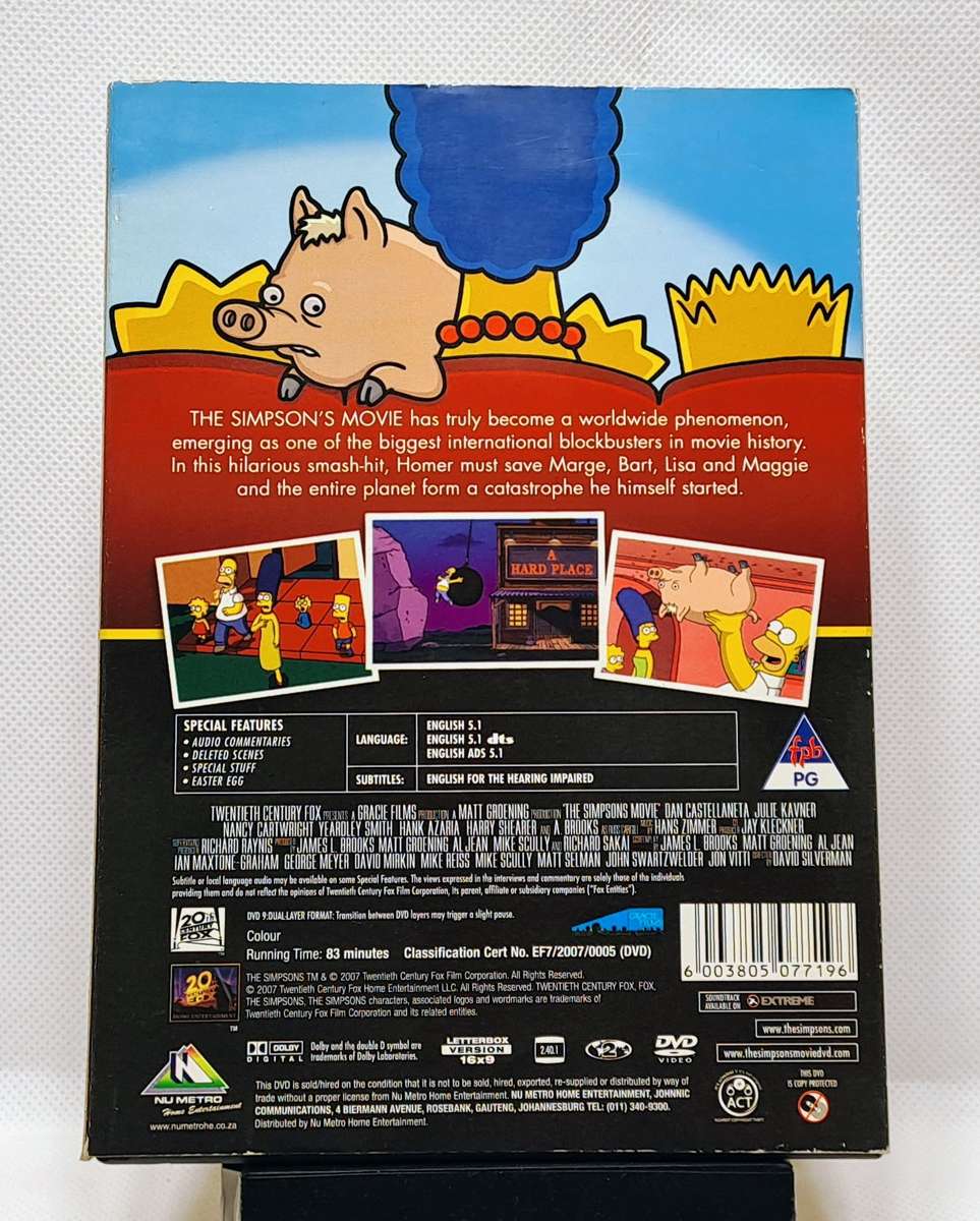 The Simpsons Movie - DVD in plastic case & cardboard sleeve