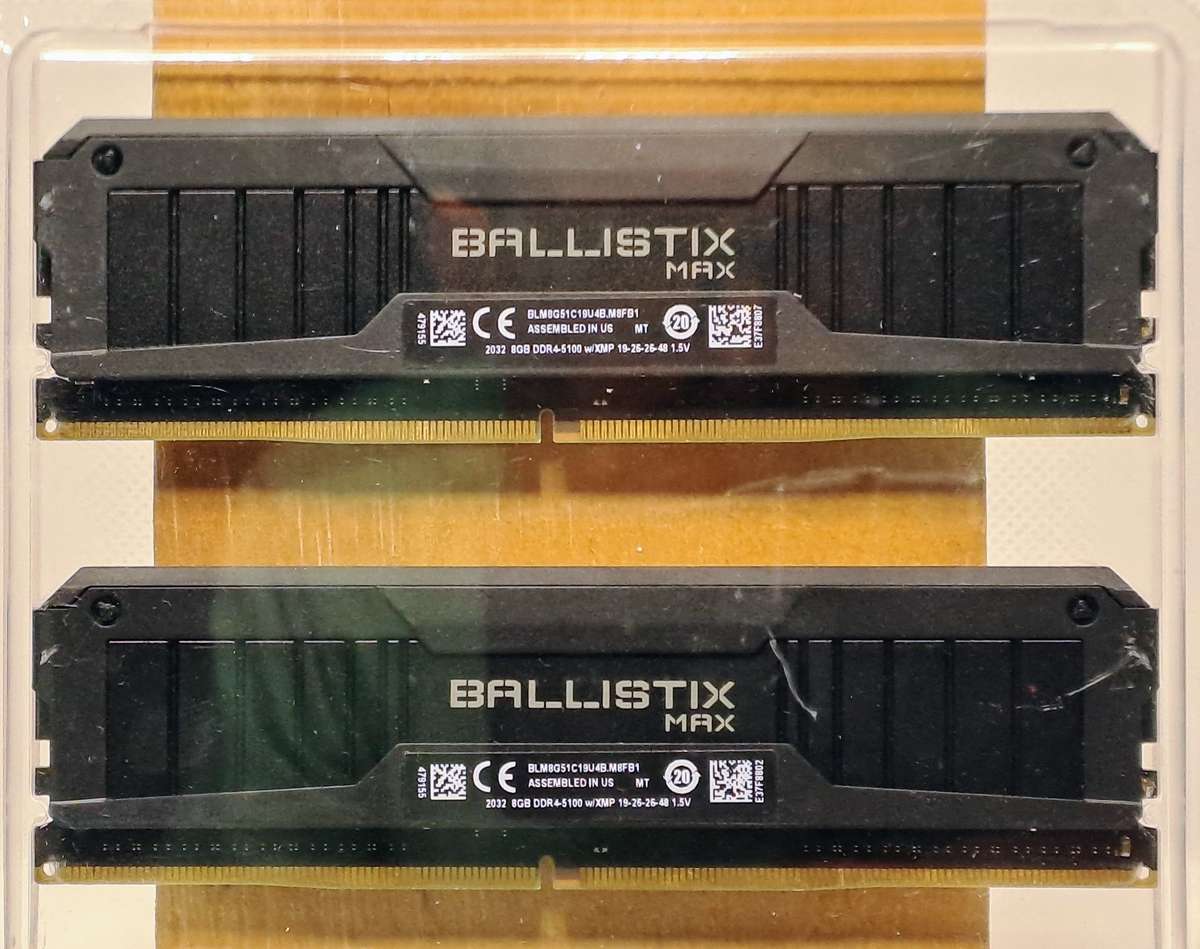 Micron Crucial Ballistix Max 16Gb (2 x 8Gb Kit) DDR4-5100 (1.5V) RAM / Memory Kit (EXTREME SPEED)