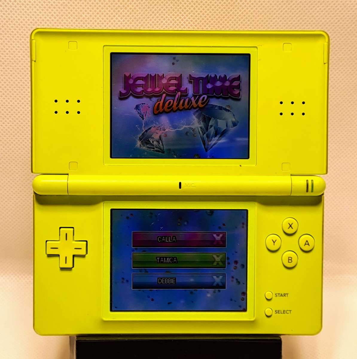 Nintendo DS Lite (Limited Edition Lime Green) handheld console with bundled games