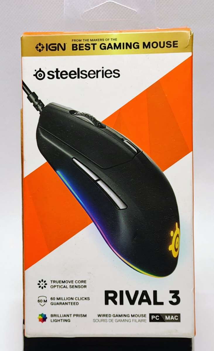 SteelSeries Rival 3 Wired Gaming Mouse (Black, Matte Finish)