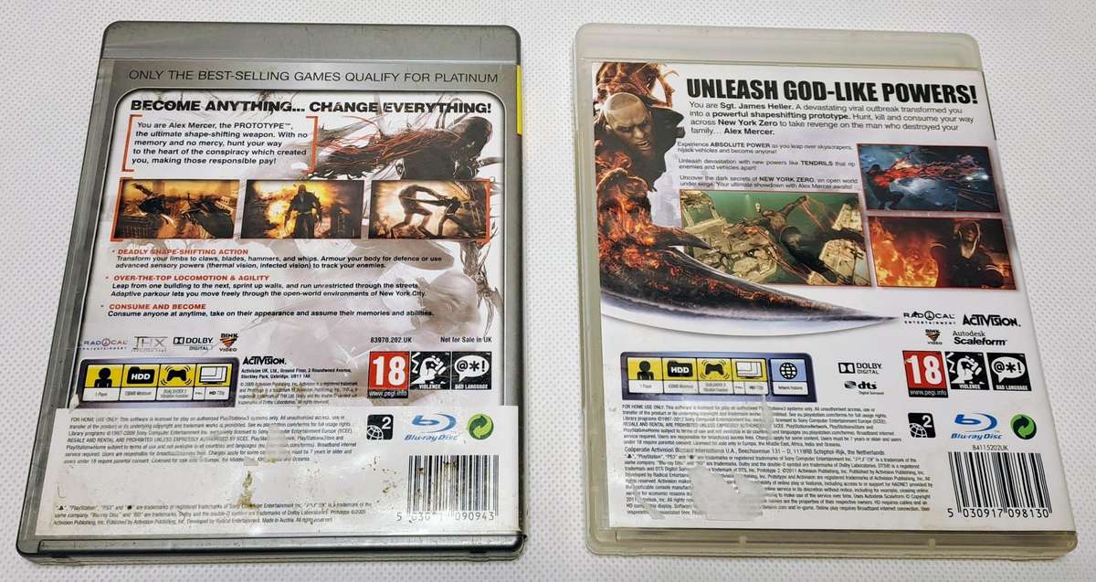 Prototype Games Bundle - Sony PlayStation 3 / PS3 (2 Games)