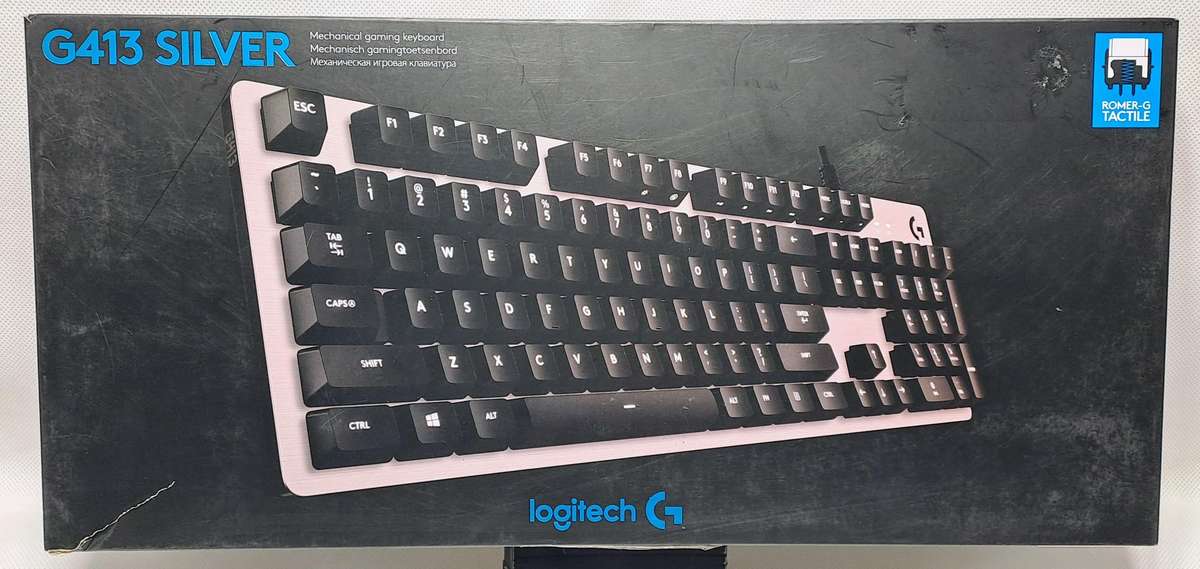 Logitech G413 Mechanical Gaming Keyboard (Silver) (Full-Size, Romer-G Switches)