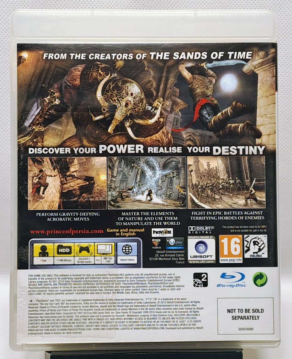 Prince of Persia The Forgotten Sands - Sony PlayStation 3 / PS3 Game