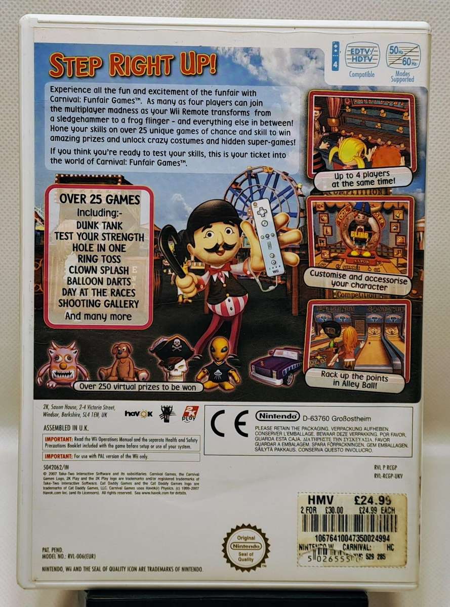 Nintendo Wii (Black) Console - WiiSports HDMI Bundle