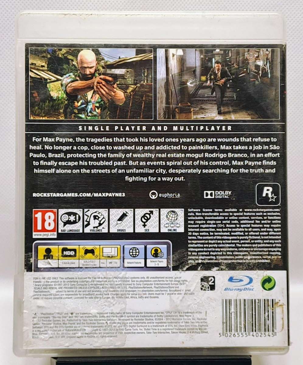 Max Payne 3 - Sony PlayStation 3 / PS3 Game