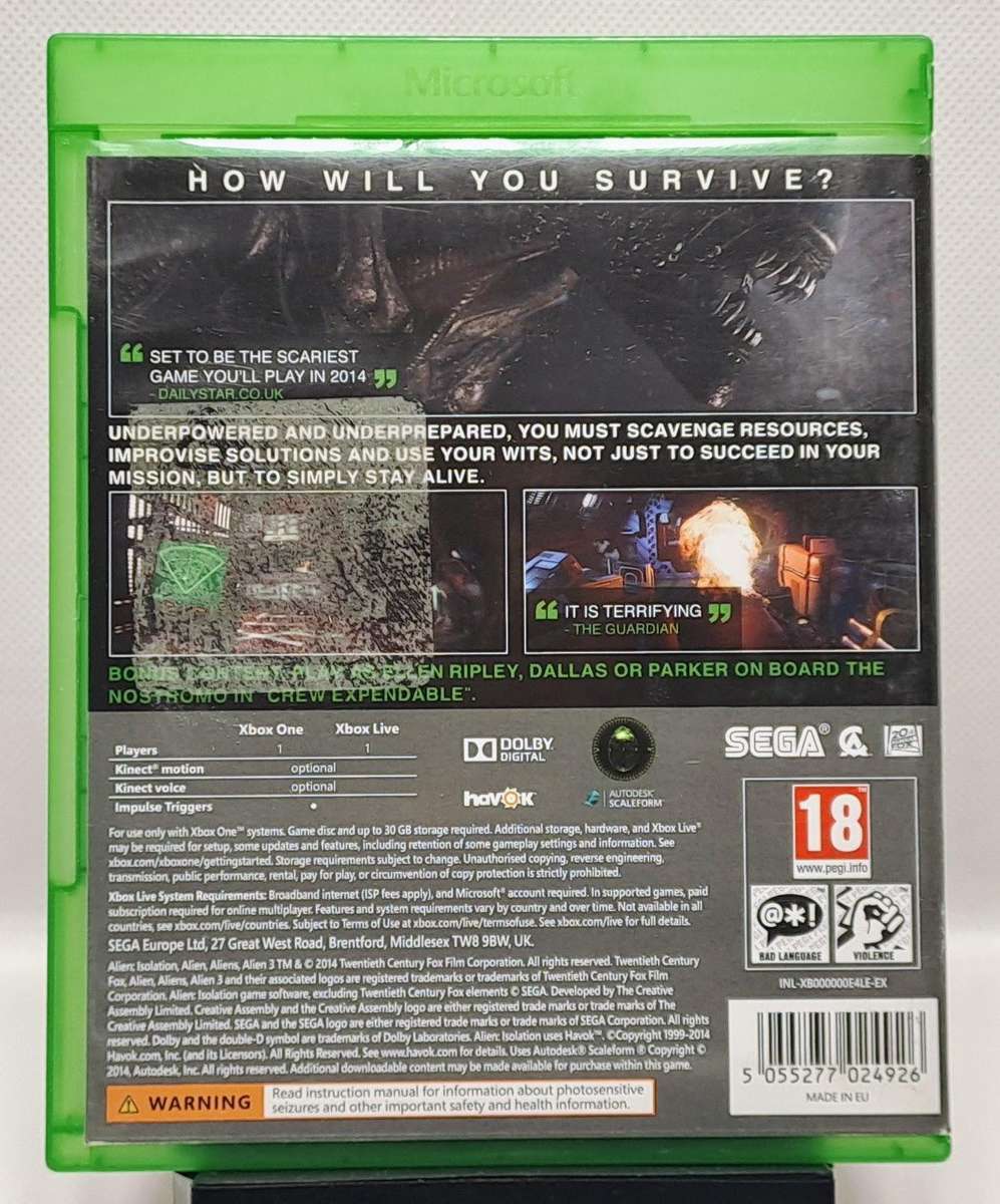 Alien Isolation (Nostromo Edition) - Microsoft Xbox One Game