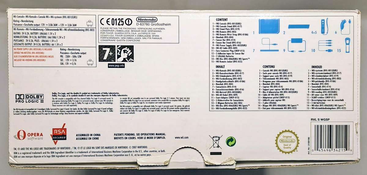 Nintendo Wii (White) Console - WiiSports HDMI Bundle (In Original Retail Box)