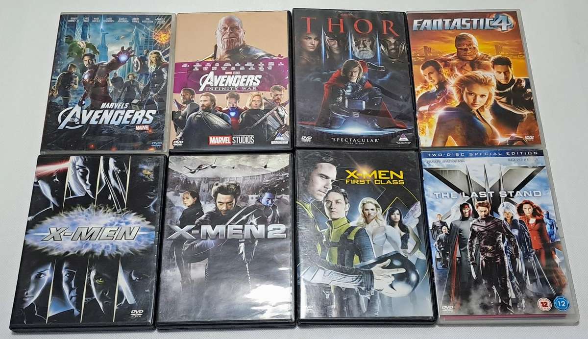 Marvel Superhero DVD Collection  8 Movie Bundle (Avengers, X-Men, Thor & More)