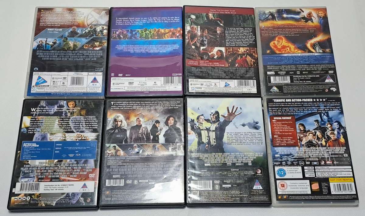 Marvel Superhero DVD Collection  8 Movie Bundle (Avengers, X-Men, Thor & More)