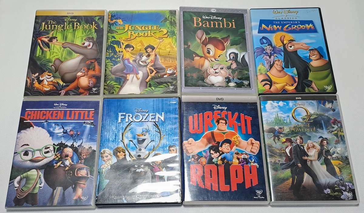 Disney Family DVD Collection  8 Movie Bundle (Frozen, Bambi, Wreck-It Ralph & More)
