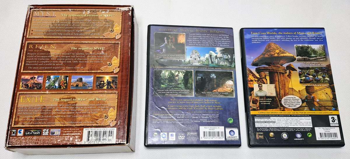 Myst PC Game Collection/Bundle - Myst Trilogy + Myst IV + Uru: Ages Beyond Myst