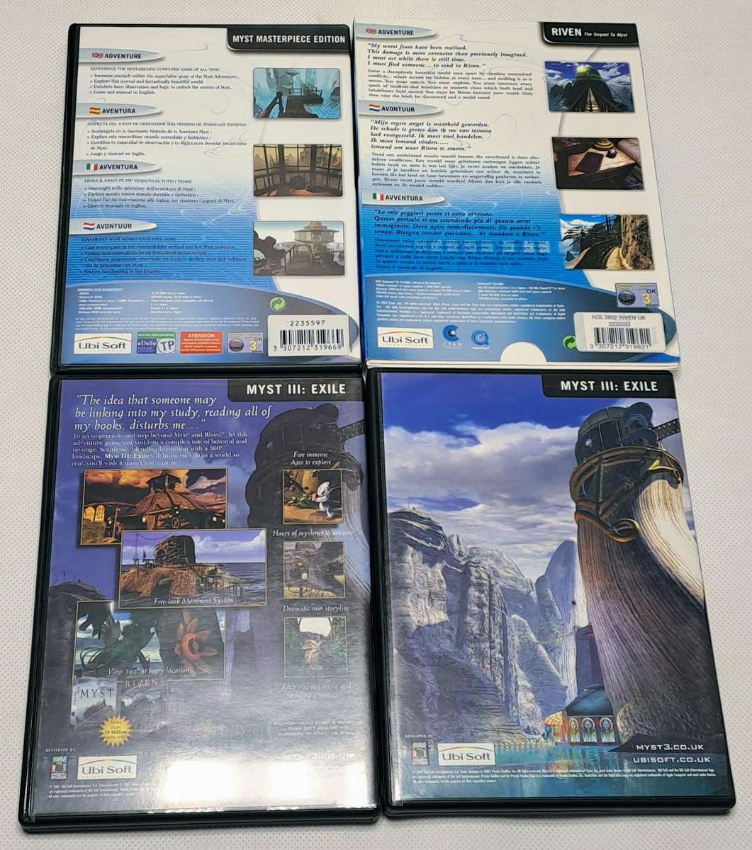 Myst PC Game Collection/Bundle - Myst Trilogy + Myst IV + Uru: Ages Beyond Myst