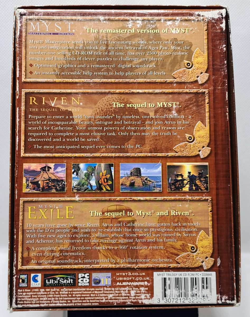 Myst PC Game Collection/Bundle - Myst Trilogy + Myst IV + Uru: Ages Beyond Myst