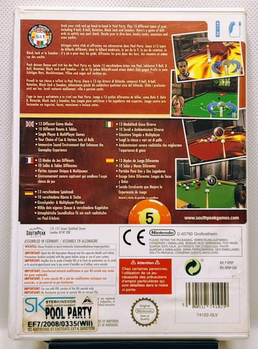 Nintendo Wii (Black & White) Console, games and HDMI Bundle