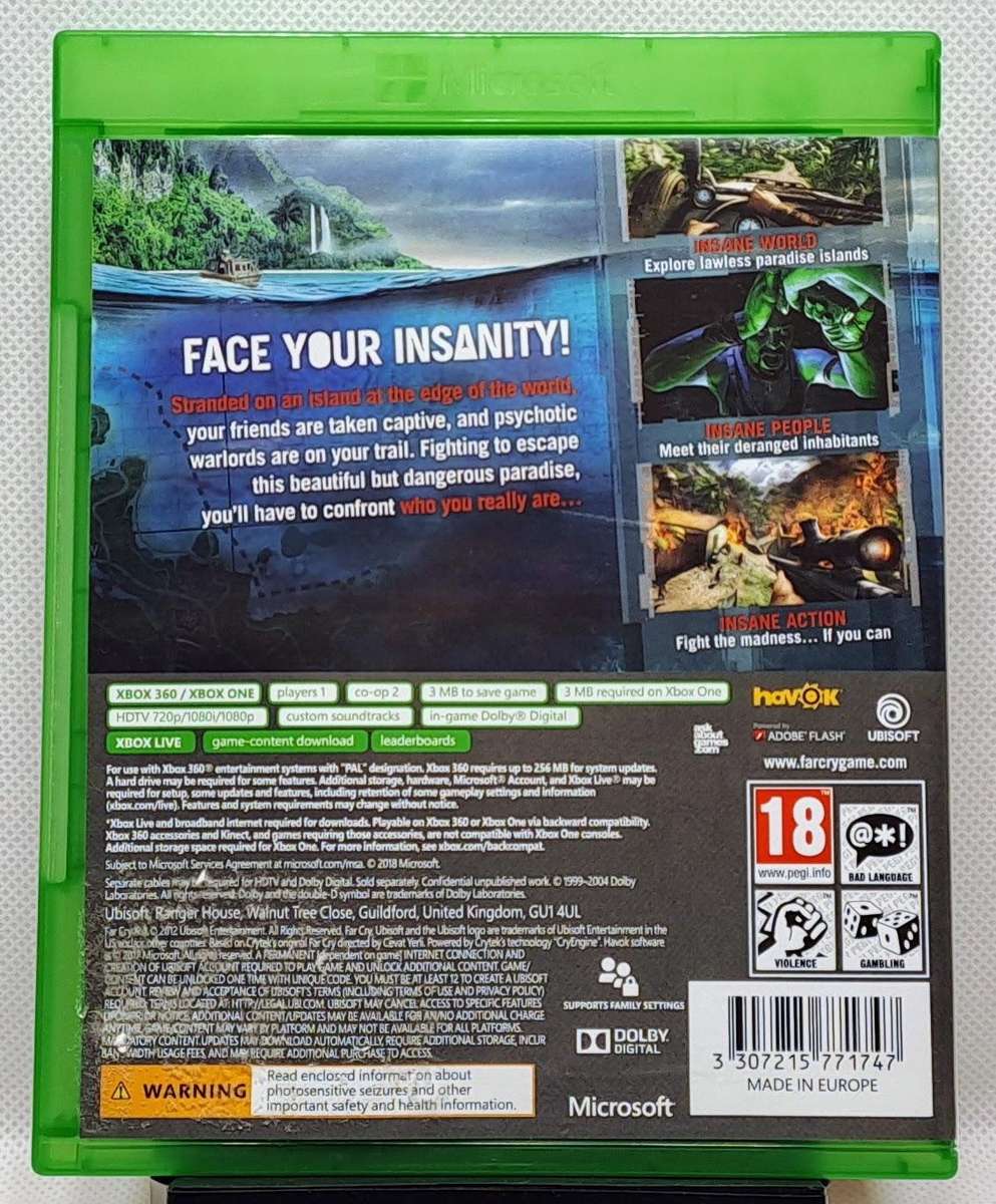 Far Cry 3 / Farcry 3 - Microsoft Xbox 360 / Xbox One Game