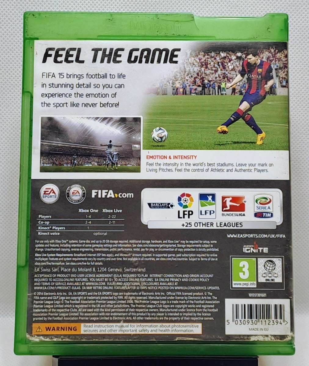 Xbox One Sports Game Bundle  FIFA 15, Madden NFL 16 & NBA 2K14 (Good Condition, Cases Damaged)
