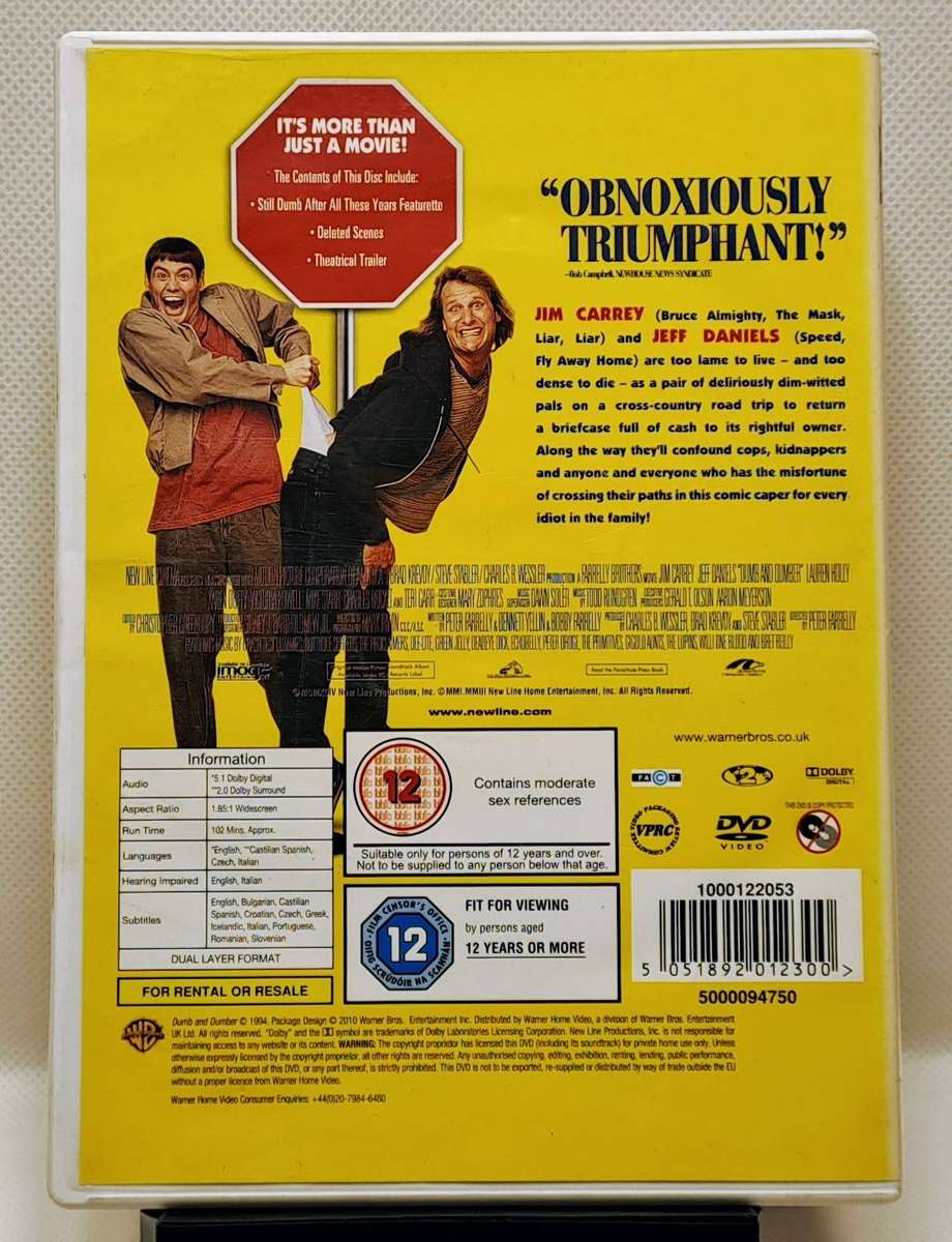 Dumb and Dumber (1994) - DVD (Region 2) (PAL)