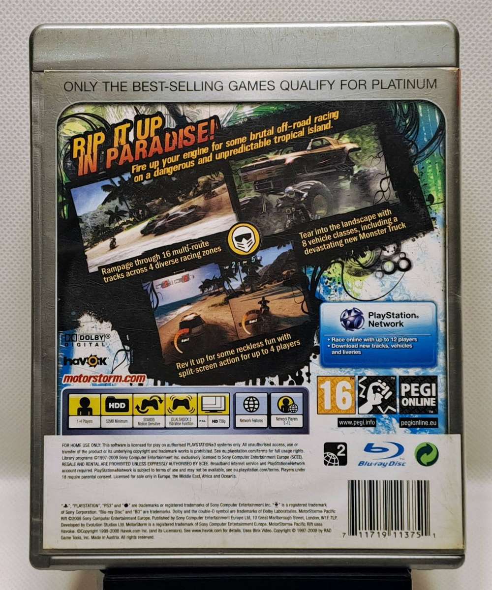 MotorStorm Pacific Rift - Sony PlayStation 3 / PS3 Game (Platinum)