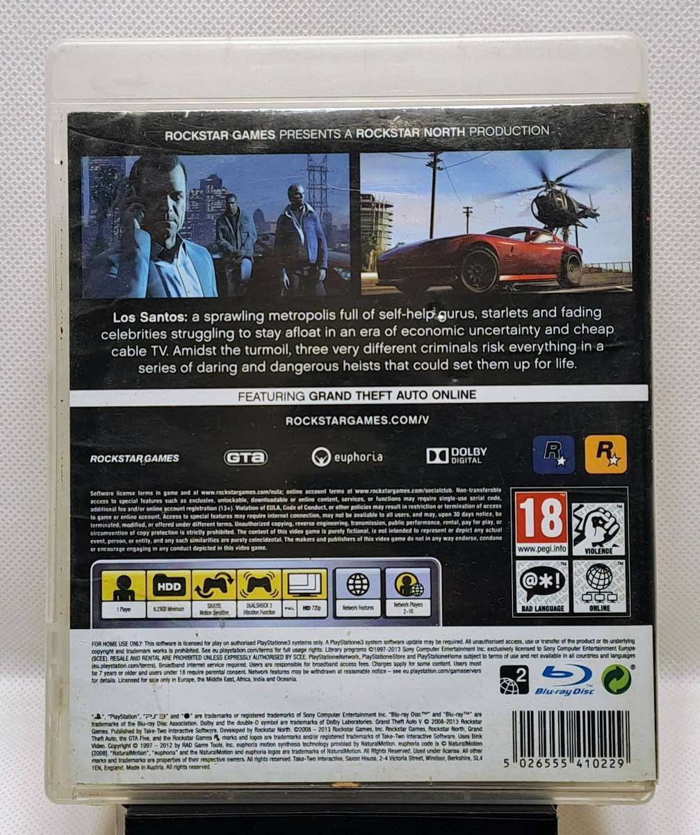 Grand Theft Auto V (GTA 5) - Sony PlayStation 3 / PS3 Game