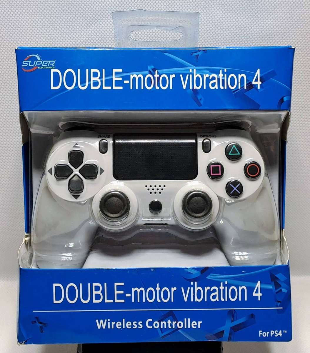 Double-Motor Vibration 4 Wireless Gamepad (White)
