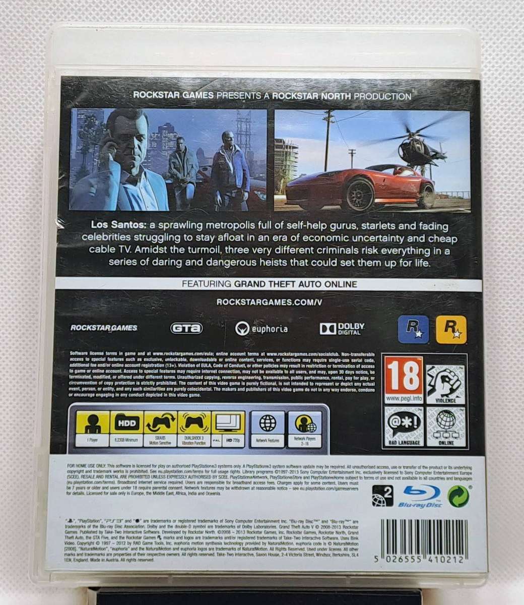 Grand Theft Auto V (GTA 5) - Sony PlayStation 3 / PS3 Game