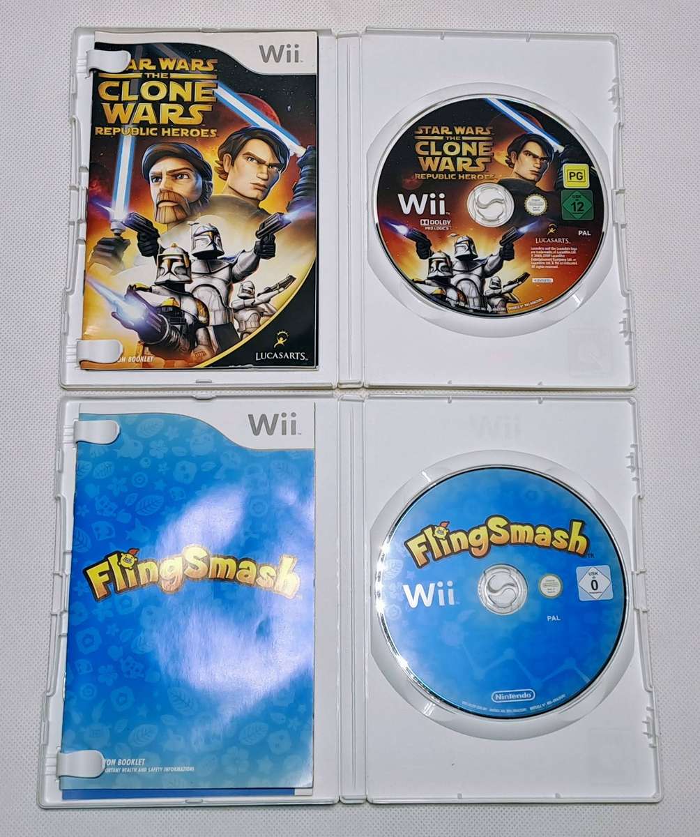 Nintendo Wii (White) Console, Controllers, Games and HDMI Bundle (Retail Boxed)