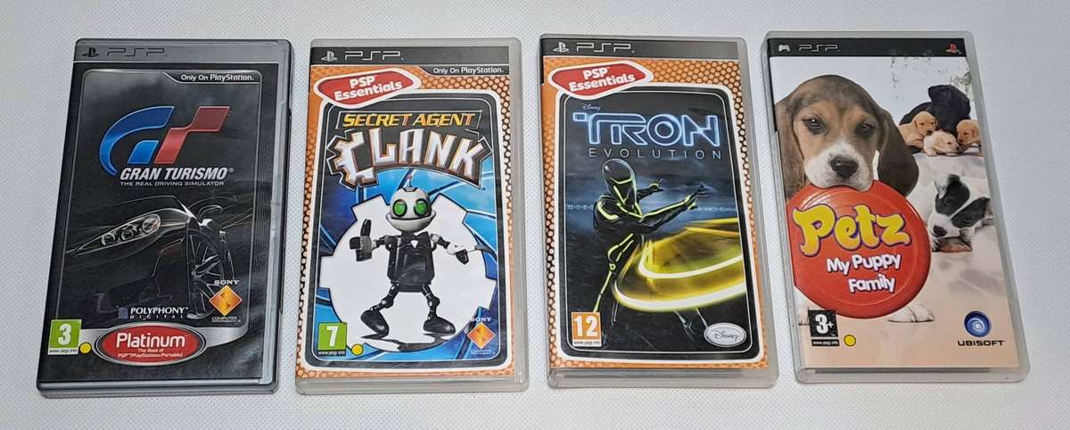 Sony PSP Games Bundle: Gran Turismo, Secret Agent Clank, Tron Evolution & Petz: My Puppy Family