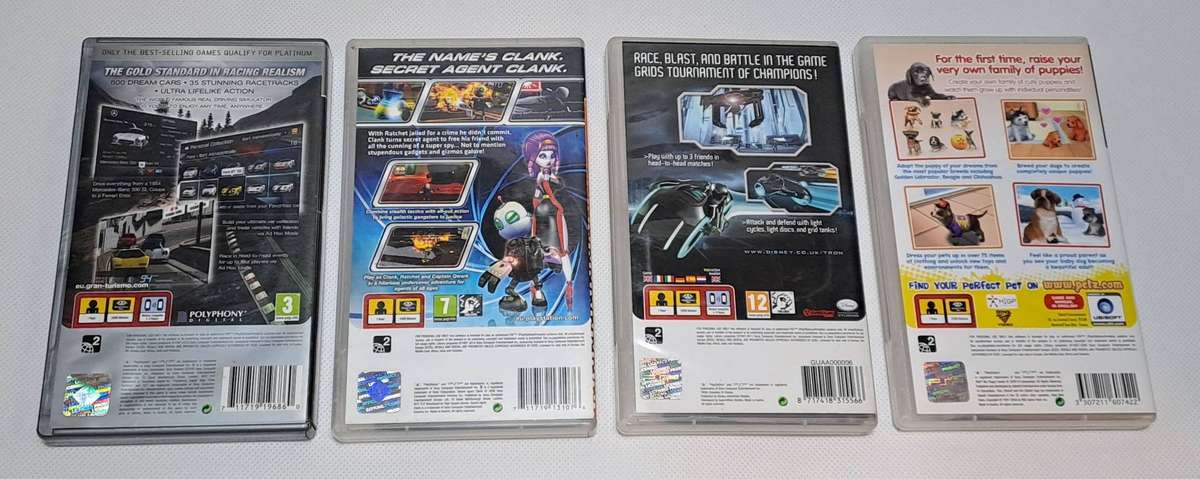 Sony PSP Games Bundle: Gran Turismo, Secret Agent Clank, Tron Evolution & Petz: My Puppy Family