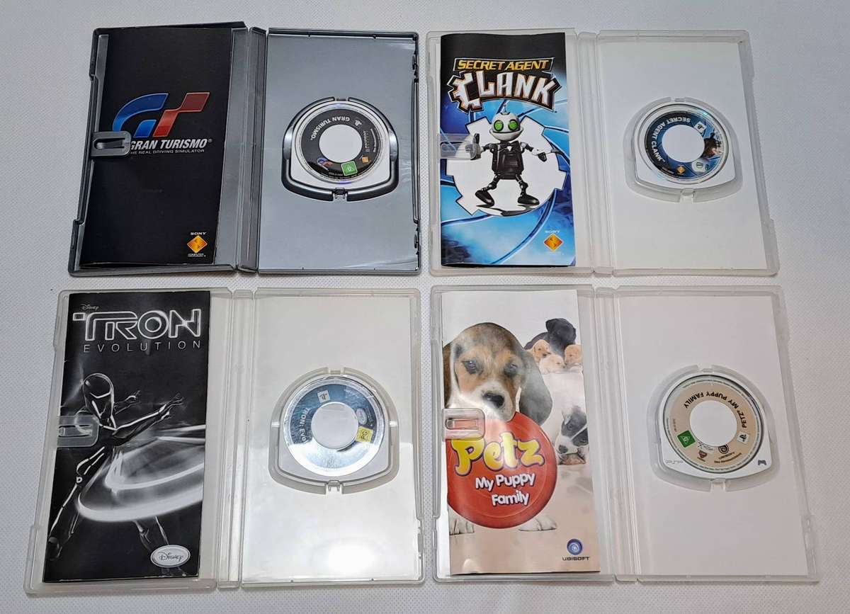 Sony PSP Games Bundle: Gran Turismo, Secret Agent Clank, Tron Evolution & Petz: My Puppy Family