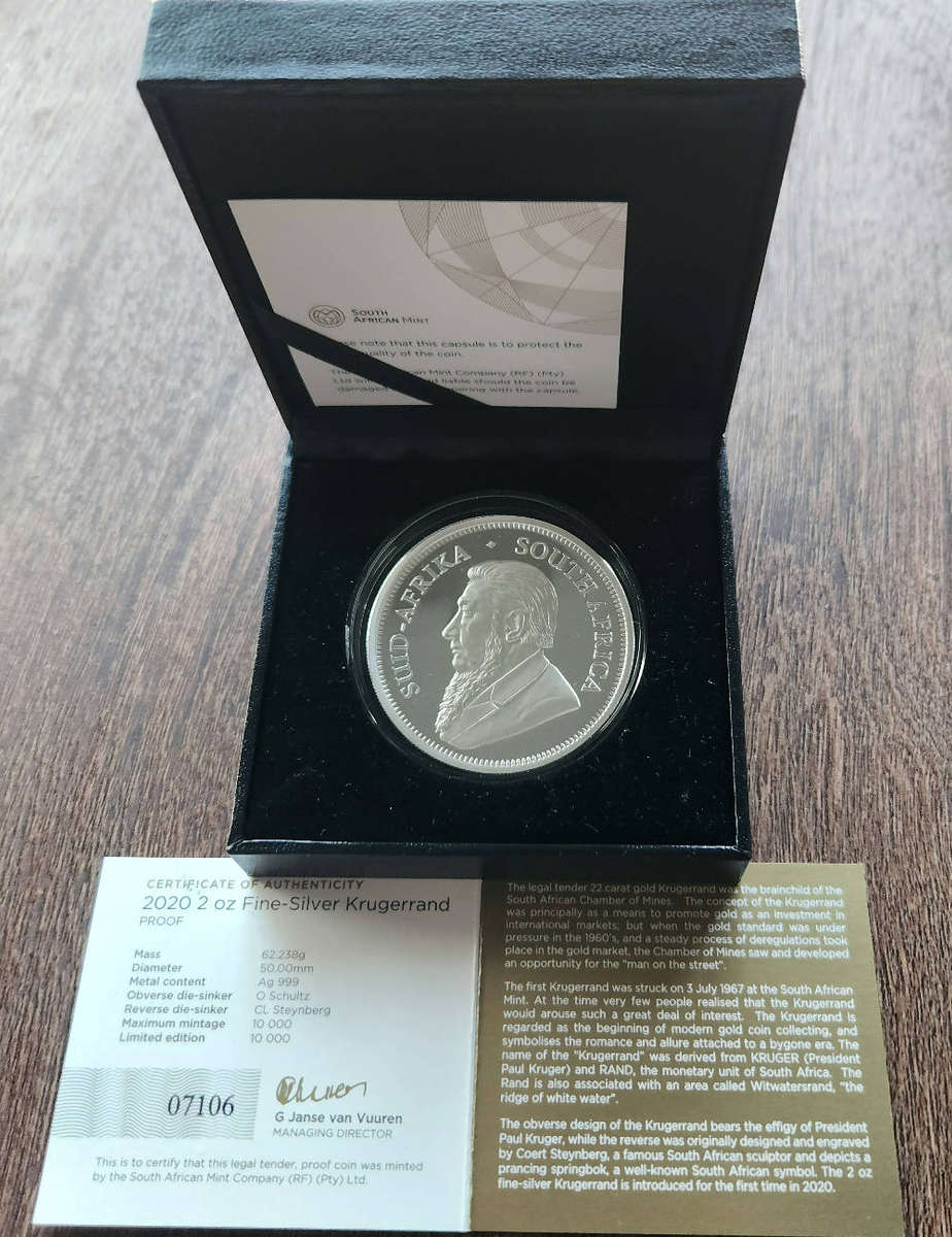 2020 silver krugerrand proof 2oz