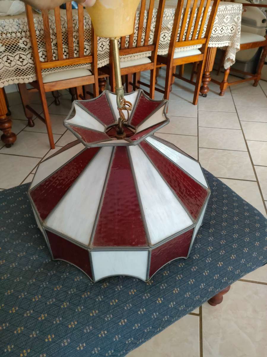 Stained glass light fitting