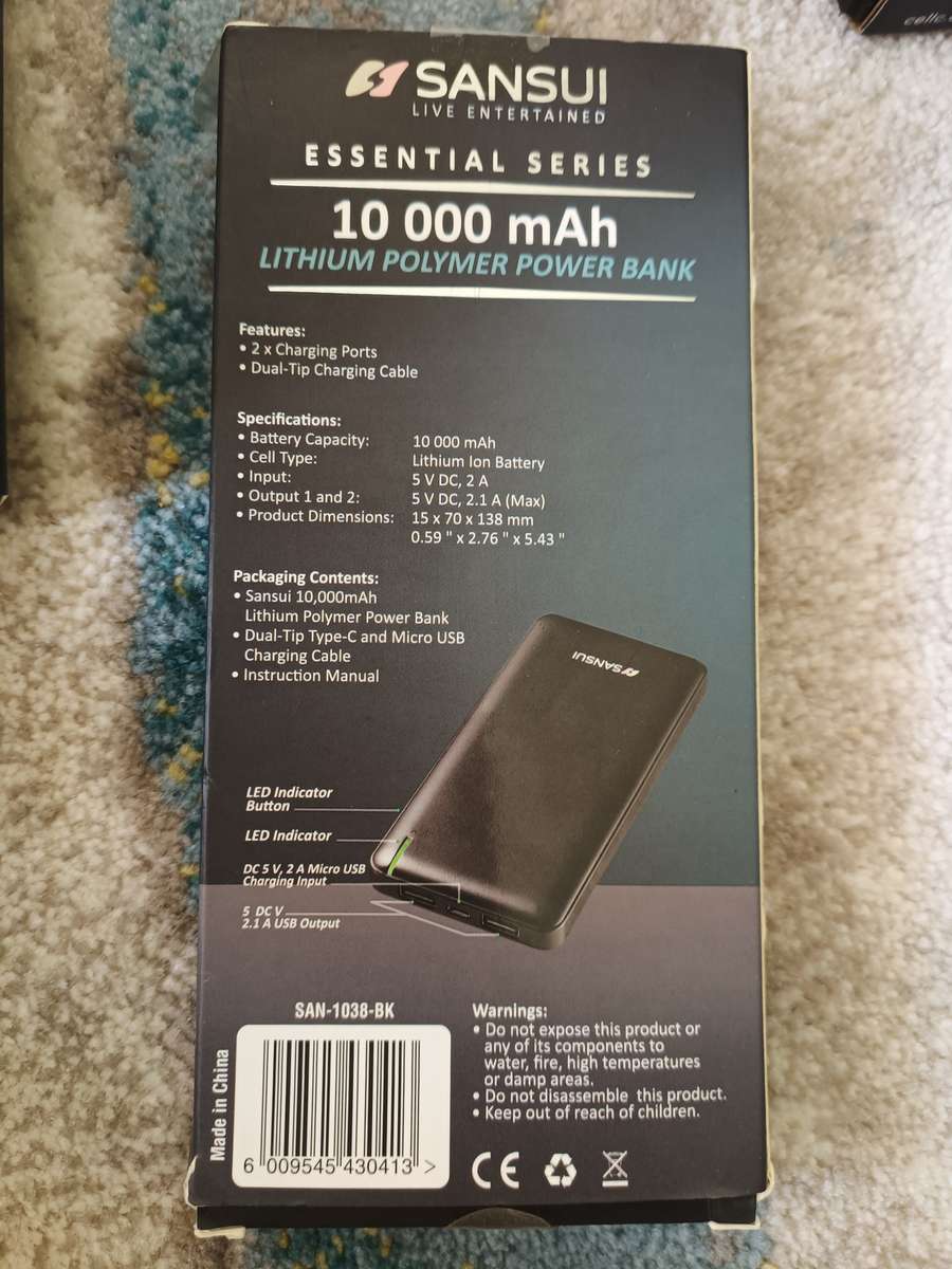 Sansui 10000mAh Lithium Power Bank