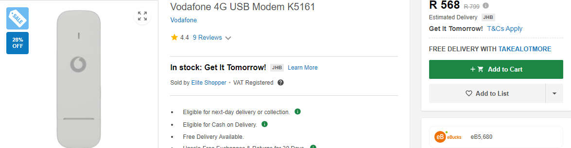 Boxed Huawei 4G USB Dongle - K5161H | Open to all Networks