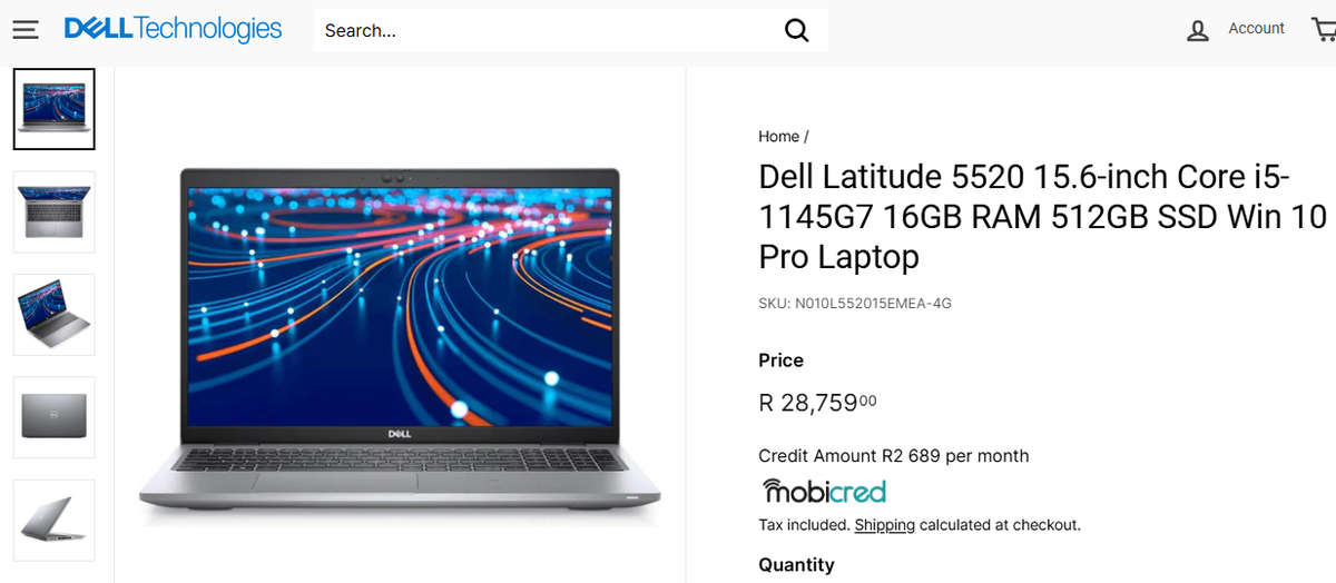 Dell Latitide 5520 11th Gen i5, 8GB RAM, 256GB SSD, FHD | Monster Spec