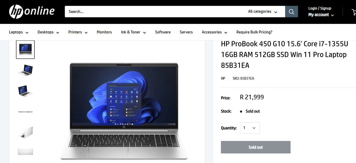 HP Probook 450 G10 | 13th Gen Core i7, 16GB RAM, 512GB SSD | Brand New Sealed