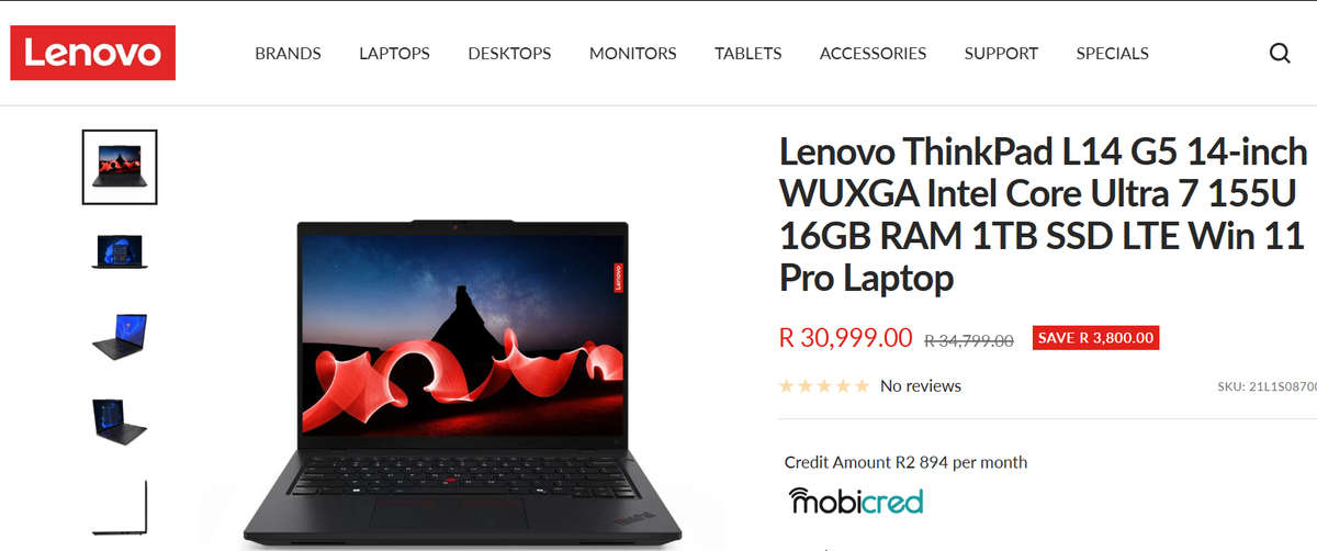 Lenovo Thinkpad L14 |  Intel Core Ultra 7, 16GB RAM, 1TB SSD | 2027 Warranty