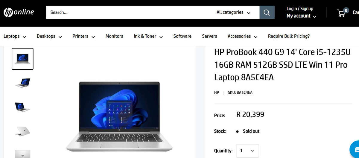 HP Probook 440 G9 | 12th Gen Core i5, 16GB RAM, 512GB SSD | Like New