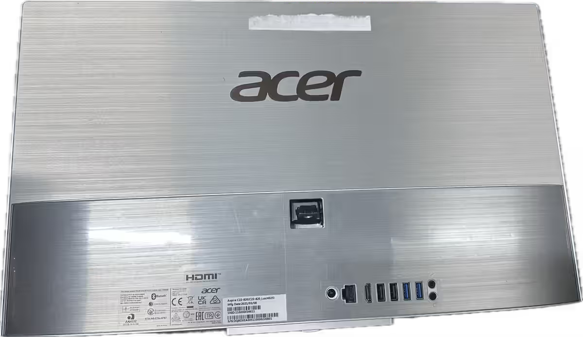 Acer Aspire c22 820 all-in-one PC | Intel Celeron J4025, 4GB RAM, 500GB HDD, Windows 11