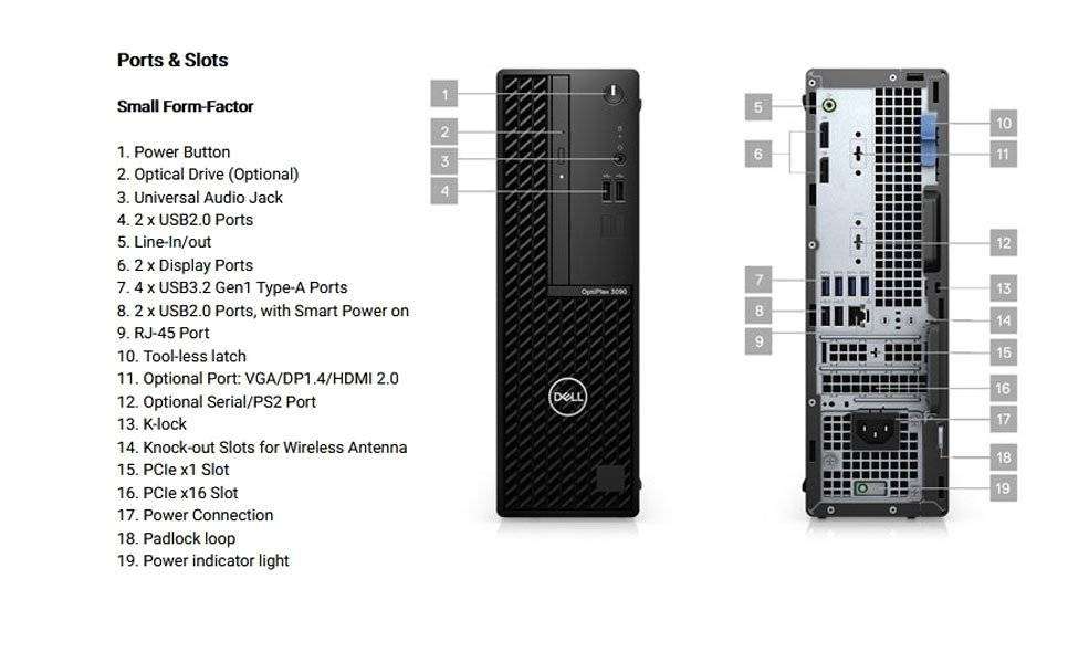 Dell OptiPlex 3090 Desktop PC with Intel Core i5-10505, 8GB RAM, 256GB SSD, Win 11 Pro