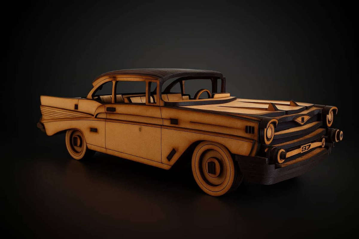 Chev bel air wooden model